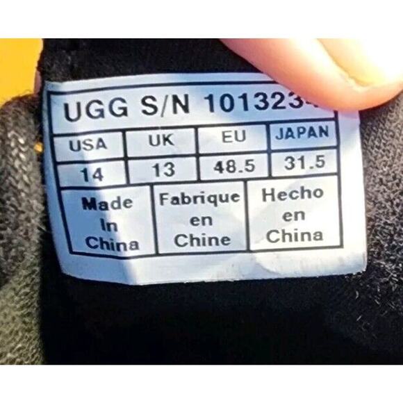 UGG FREAMON WATERPROOF LEATHER Black ULTRA LIGHT CHUKKA Boot MENS US SIZE 14 - Picture 7 of 7